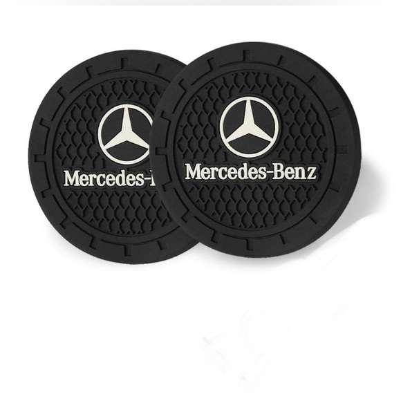 Mercedes Benz Car Cup Holder Coasters set of 2 NWT - Picture 1 of 4